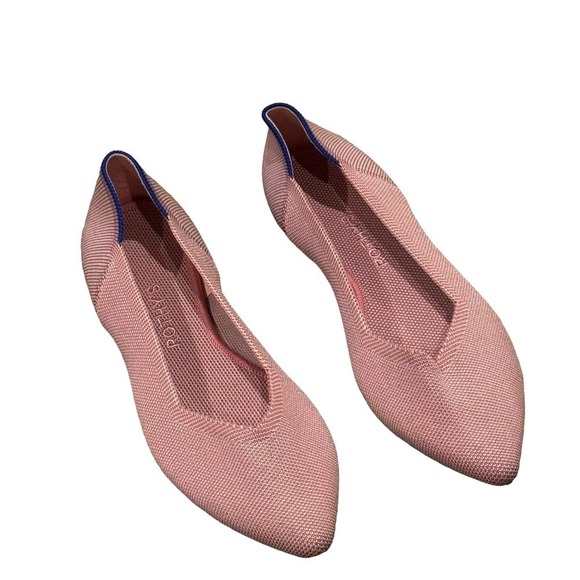 Rothy's The Point Ballet Flat Slip On Comfortable in Blush Pink Size W9.5 NWOB - Picture 7 of 12